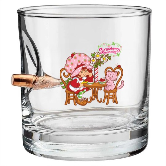 Discover Strawberry Shortcake strawberry shortcake and cat Bullet Whiskey Glasses