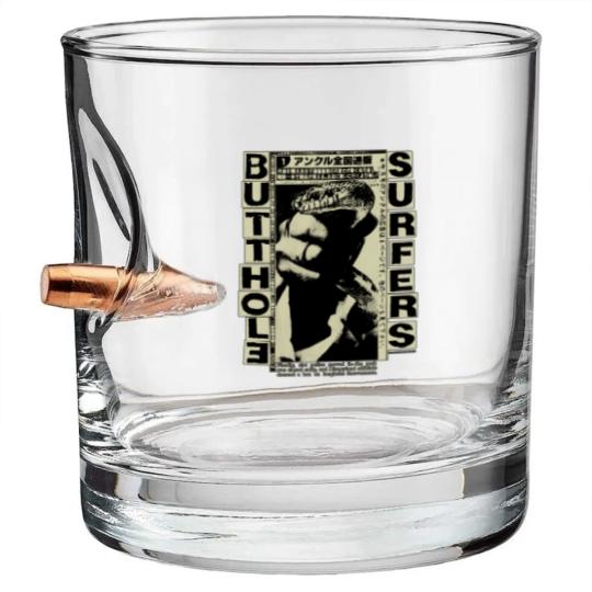 Discover Butthol Surfers Vintage 90s Black Unisex Bullet Whiskey Glasses, Cotton Soft Bullet Whiskey Glasses,
