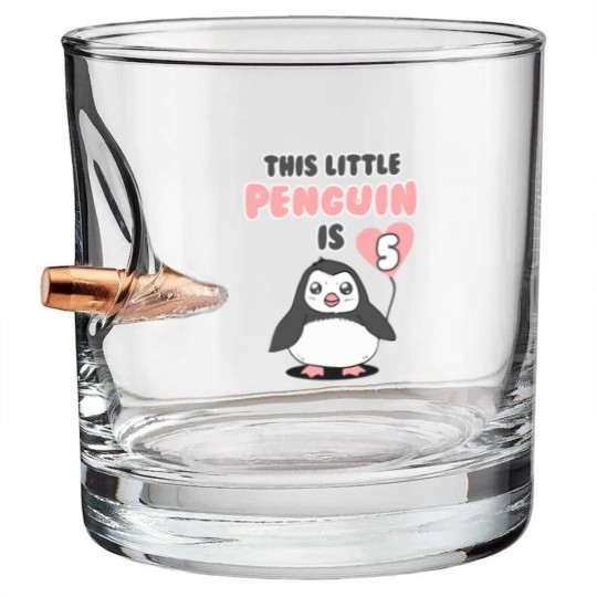 Discover this little penguin is 5 Bullet Whiskey Glasses