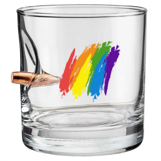 Discover Abstract colorful rainbow LGBTQ Bullet Whiskey Glasses