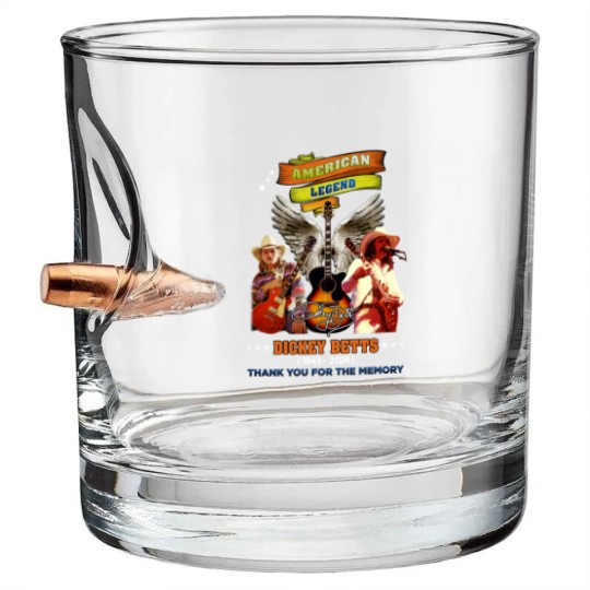 Discover American Legend Dickey Betts Bullet Whiskey Glasses, Dickey Betts 1943-2024 Bullet Whiskey Glasses