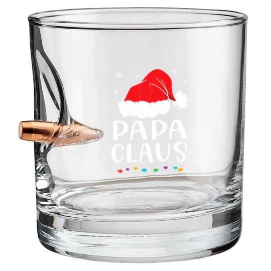 Discover Papa Claus Family Matching Papa Claus Pajama Bullet Whiskey Glasses