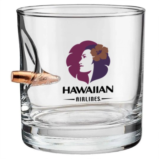 Discover Hawaiian Airlines Vintage Hawaii Camping Bullet Whiskey Glasses