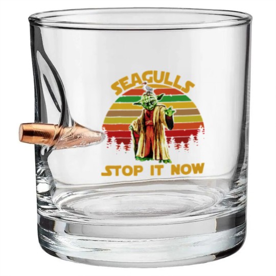 Discover Seagulls Stop It Now Retro Low Bullet Whiskey Glasses