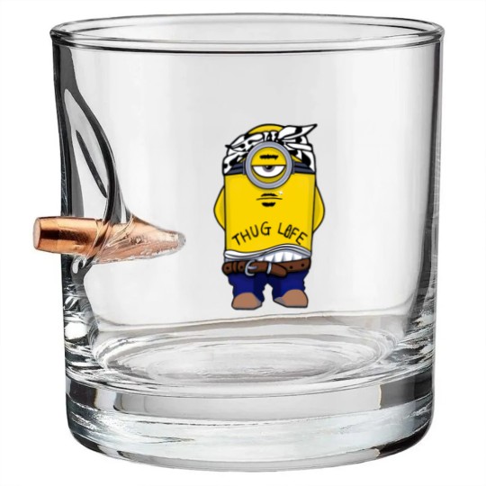 Discover Minion Thug Life - 90s Rap And The Minions - Bullet Whiskey Glasses