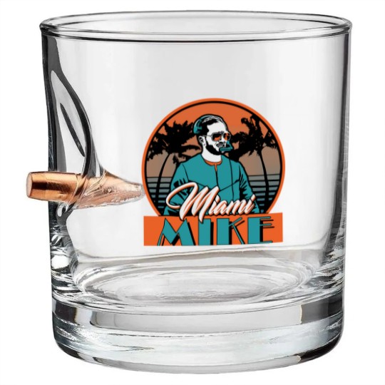 Discover Miami Mike Bullet Whiskey Glasses, Mike McDaniel Bullet Whiskey Glasses