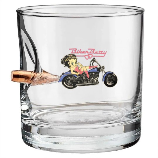 Discover 1993 Biker Betty Boop vintage motorcycle Bullet Whiskey Glasses Bullet Whiskey Glasses