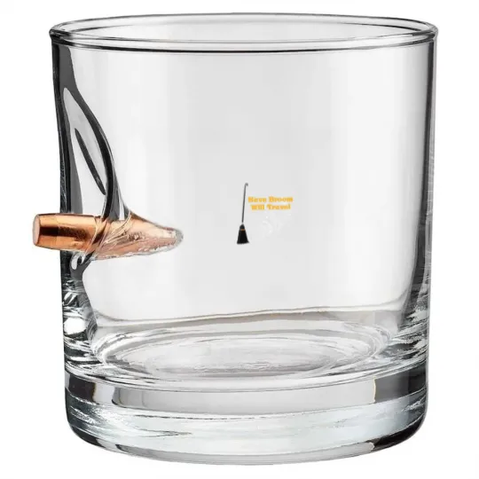 Discover Funny Have Broom Will Travel Halloween Bullet Whiskey Glasses