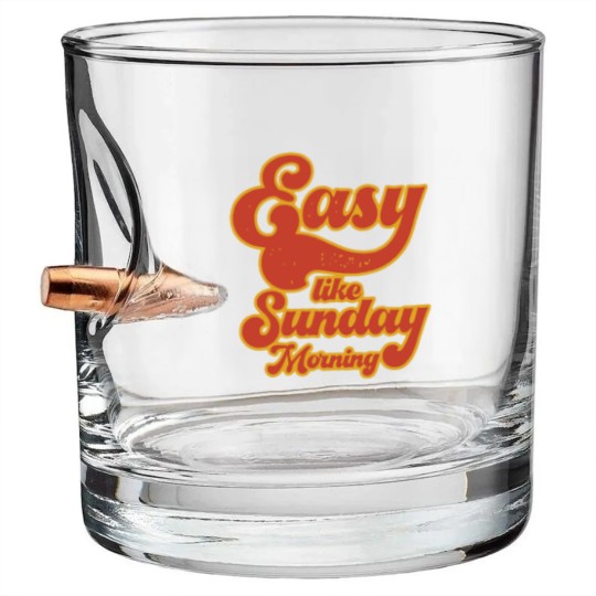 Discover Easy Like Sunday Morning Unisex Bullet Whiskey Glasses, Inspired by Lionel Richie