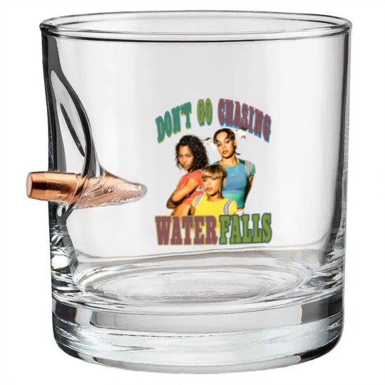 Discover Vintage TLC Bullet Whiskey Glasses | TLC Graphic Bullet Whiskey Glasses | Dont Go Chasing Waterfalls Bullet Whiskey Glasses