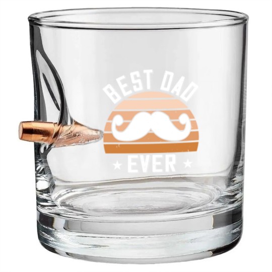 Discover best dad ever Bullet Whiskey Glasses