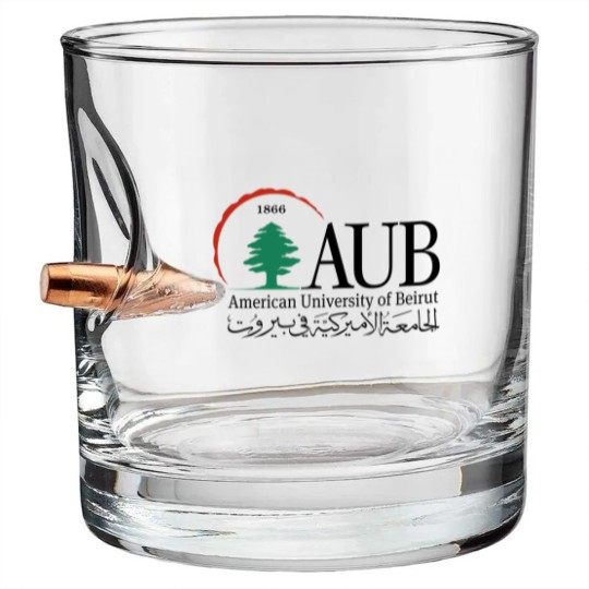 Discover American University of Beirut AUB Bullet Whiskey Glasses