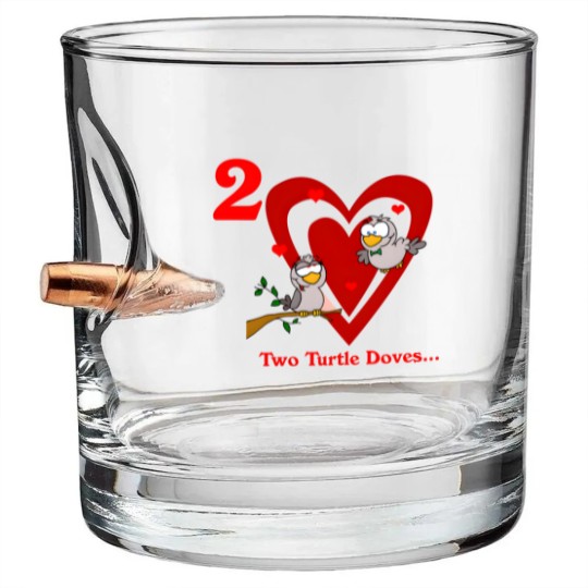 Discover Two Turtle Doves Bullet Whiskey Glasses