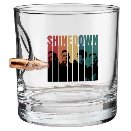 Discover shine down Retro Vintage Bullet Whiskey Glasses