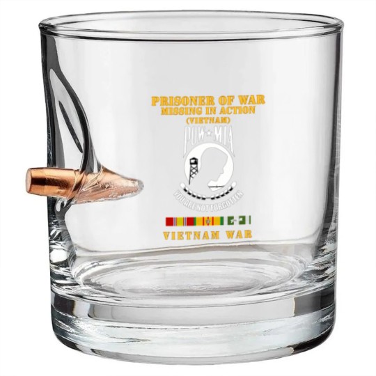 Discover Pow Mia Vietnam W  Vn Svc Bullet Whiskey Glasses