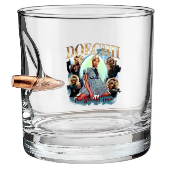 Discover Doechii Rap Bullet Whiskey Glasses, Doechii The Scarlet Tour 2023 Vintage Bullet Whiskey Glasses
