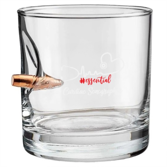 Discover Essential Cardiac Sonographer Heartbeat Gift For N Bullet Whiskey Glasses