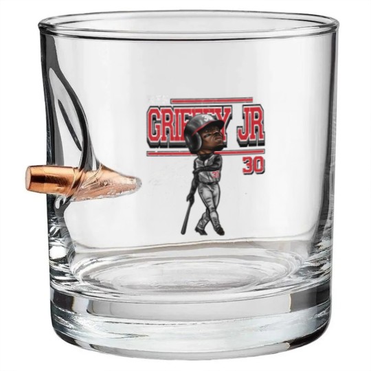 Discover Ken Griffey Jr. Cartoon - Ken Griffey Jr - Bullet Whiskey Glasses