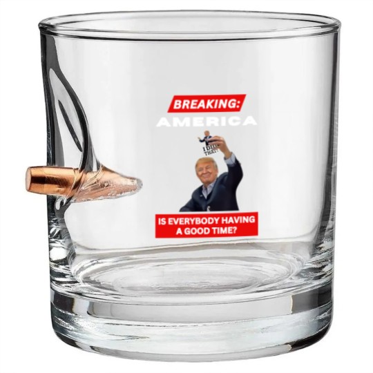 Discover BREAKING AMERICA Anti-Trump Tariffs HANDS OFF 2025 Protest Bullet Whiskey Glasses
