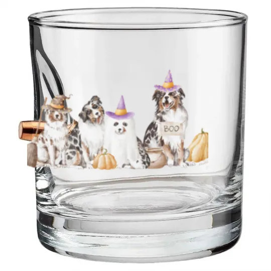 Discover Australian Shepherd Halloween  Bullet Whiskey Glasses