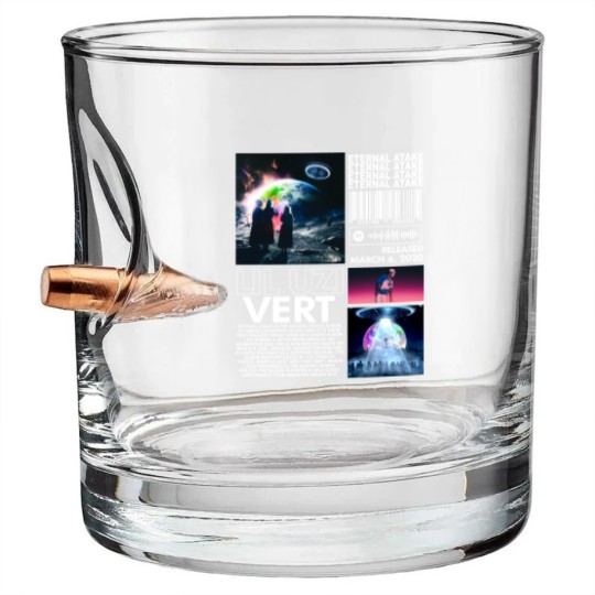 Discover Lil Uzi Vert Rap Bullet Whiskey Glasses, Eternal Atake Album 90s Y2K Merch Vintage Rapper Hiphop