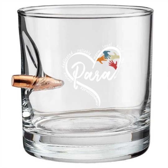 Discover Para Heart Paraprofessional Educator Paraeducator Bullet Whiskey Glasses