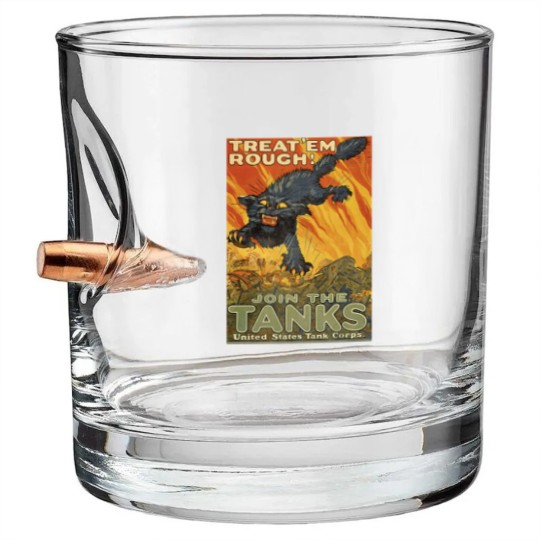 Discover WW1 Propaganda - US Military Vintage Bullet Whiskey Glasses