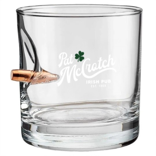 Discover Pat Mccrotch Bullet Whiskey Glasses | Saint Patrick's Day Funny Unisex Bullet Whiskey Glasses | Pat My Crotch