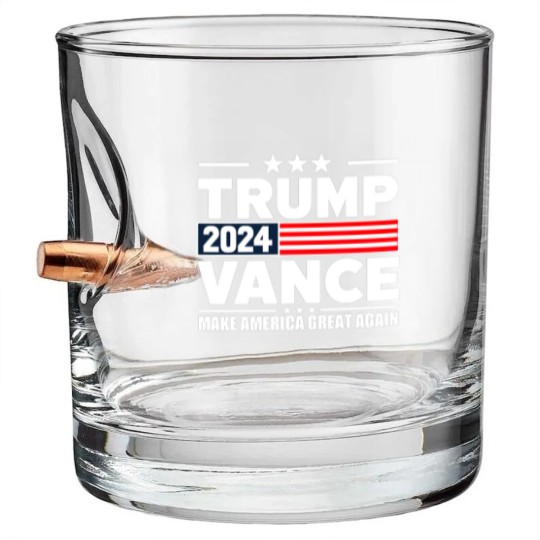 Discover Trump Vance 2024 Merchandise - Trump Vance - Bullet Whiskey Glasses
