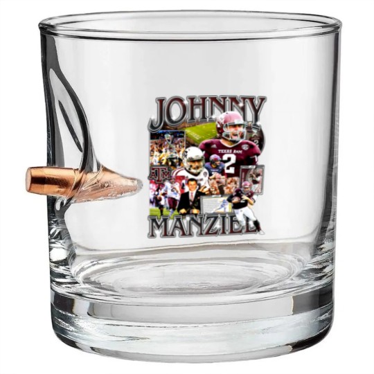 Discover Johnny Manziel Vintage Style Bootleg Bullet Whiskey Glasses, Johnny Manziel Bullet Whiskey Glasses