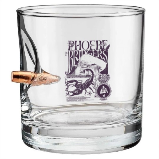 Discover Phoebe Bridgers I Know The End Punisher Merch Lyric Bullet Whiskey Glasses