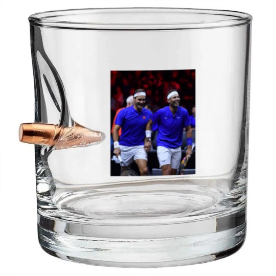 Discover Roger Federer and Rafael Nadal Bullet Whiskey Glasses, Roger Federer 20 Grand Slams Bullet Whiskey Glasses
