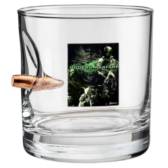 Discover 2009 Call of Duty Modern Warfare 2 IW Promo Vintage Y2K Bullet Whiskey Glasses