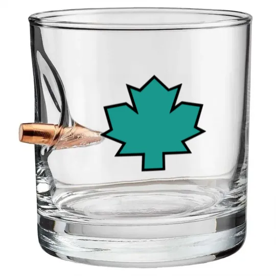 Discover Total Drama Island Owen Maple Leaf Emblem Classic Bullet Whiskey Glasses