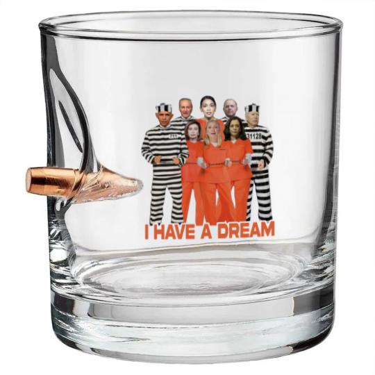 Discover Funny I Have a Dream Biden Obama Clinton Democratic Manacle Unisex Bullet Whiskey Glasses