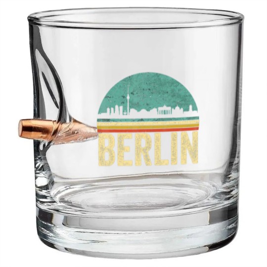 Discover Vintage 80s Retro Berlin Souvenir Skyline Berlin Bullet Whiskey Glasses