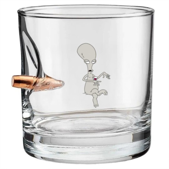 Discover roger american dad Bullet Whiskey Glasses
