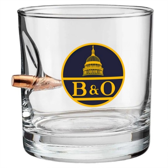 Discover Vintage B&O railroad logo - Railroad - Bullet Whiskey Glasses