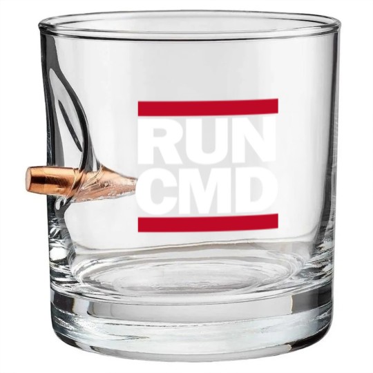 Discover RUN CMD Bullet Whiskey Glasses