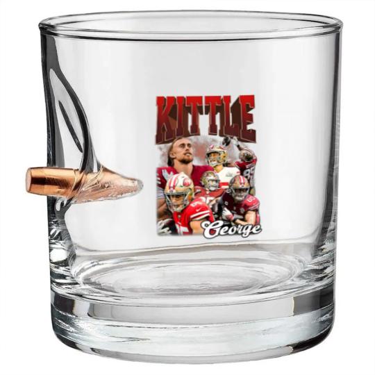 Discover Limited George Kittle Bullet Whiskey Glasses professional American Football Player
