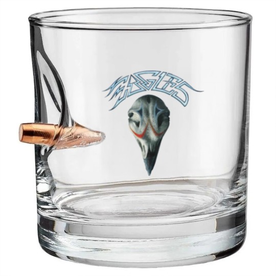 Discover Greatest Hits Distressed Logo Bullet Whiskey Glasses