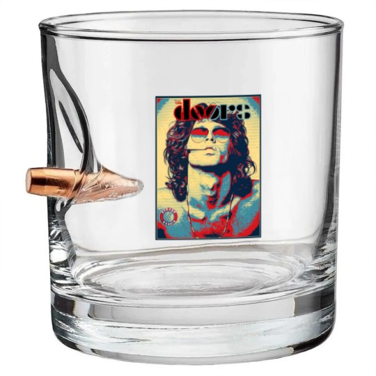 Discover The Doors Jim Morrison American Poet Rock Music Bullet Whiskey Glasses