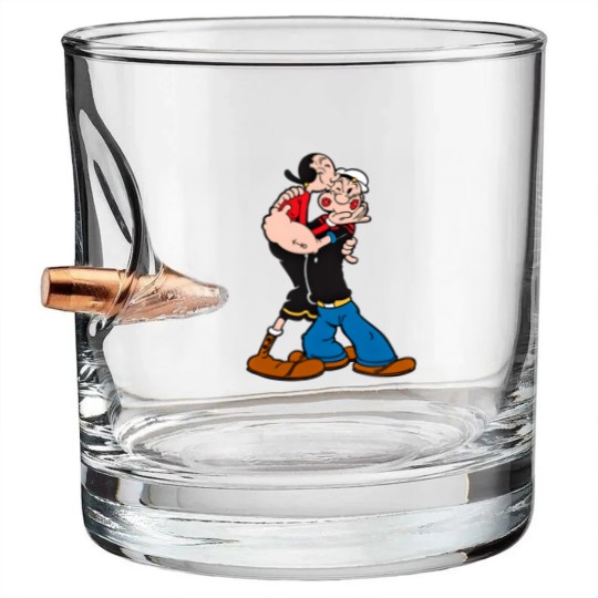 Discover Popeye and Olive Active Bullet Whiskey Glasses