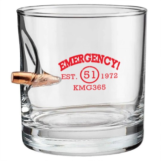 Discover Emergency Est 1972 KMG365 Bullet Whiskey Glasses