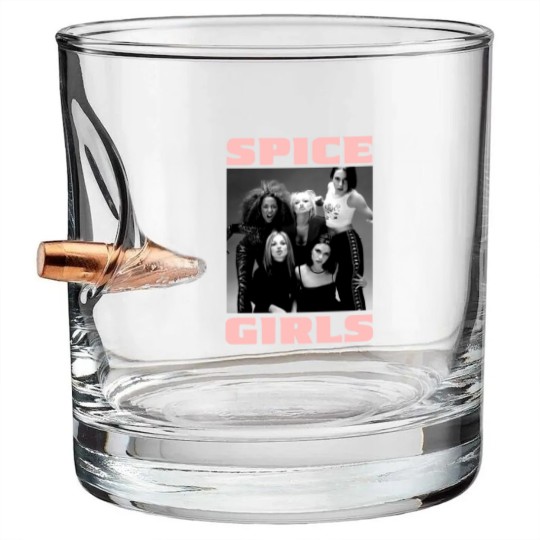 Discover Vintage 90s Spice Girls Graphic Unisex Black Bullet Whiskey Glasses