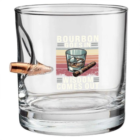 Discover Bourbon For Men Bourbon Goes In Wisdom Comes Out, Bourbon Bullet Whiskey Glasses, Bourbon Lover, Bourbon Whiskey, Bourbon Bottle, Bourbon Gift, Bourbon Drinker Bullet Whiskey Glasses