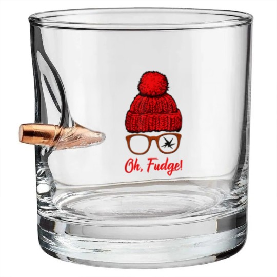 Discover Oh Fudge Funny Christmas Candies Geek Nerd Bullet Whiskey Glasses