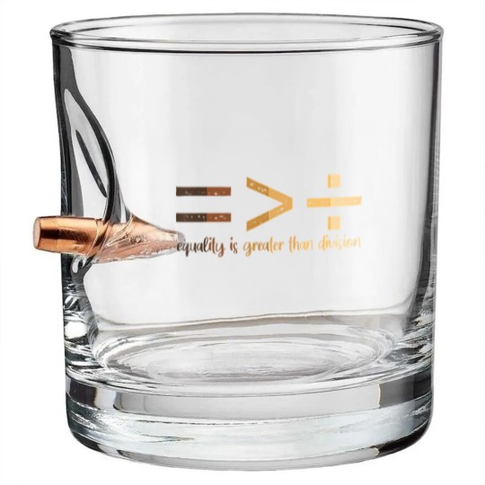 Discover equality is greater than division black history month math t Bullet Whiskey Glasses