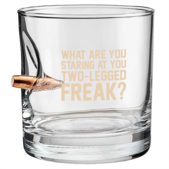 Discover Funny Leg Amputee Double Amputee(1) Bullet Whiskey Glasses