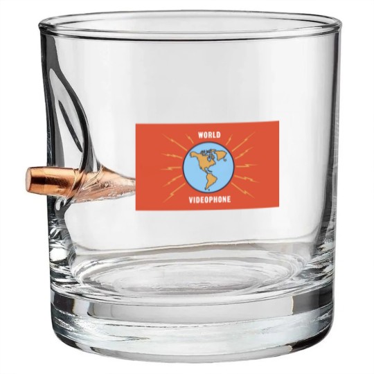 Discover 'World Videophone' logo from 'Stingray' TV series - Gerry Anderson - Bullet Whiskey Glasses